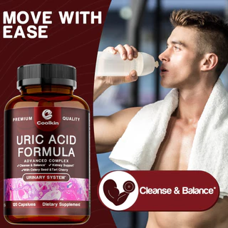Uric Acid Detox - Kidney Support - with Celery Seed & Tart Cherry - Cleanse - 30/60/120 Capsules