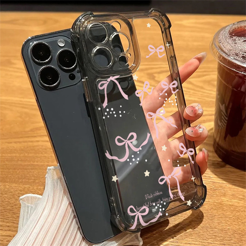 🍬AWIFI🍬สี่มุมหนาป้องกันการตกเลนส์ป้องกันกรณีโทรศัพท์มือถือสำหรับ iPhone 16 15 14 13 12 11 ProMax X/XS XR XSMAX 7 8PLUS