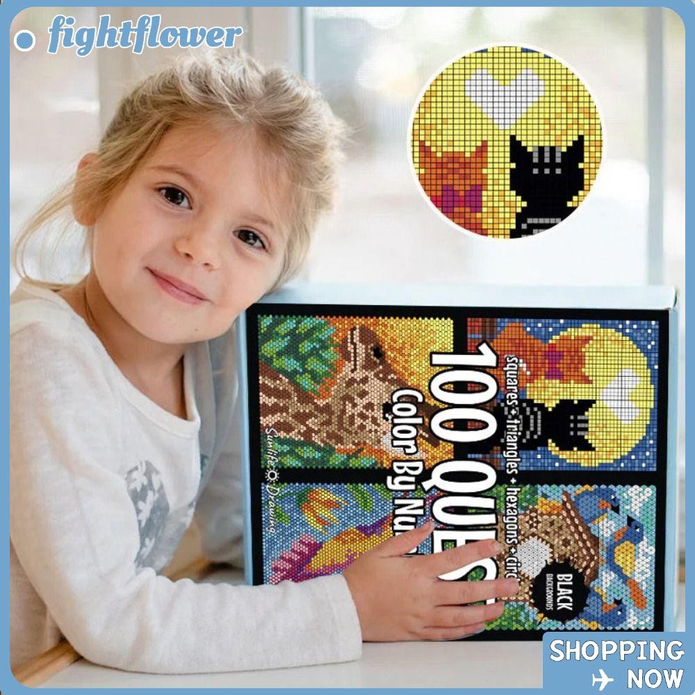 FIGHT Color By Numbers Book สมุดระบายสีคลายเครียดสร้างสรรค์ ของขวัญผ่อนคลาย ของเล่นวาดภาพมอนเตสซอรี่เพื่อการศึกษาน่ารัก ผู้ใหญ่และวัยรุ่น