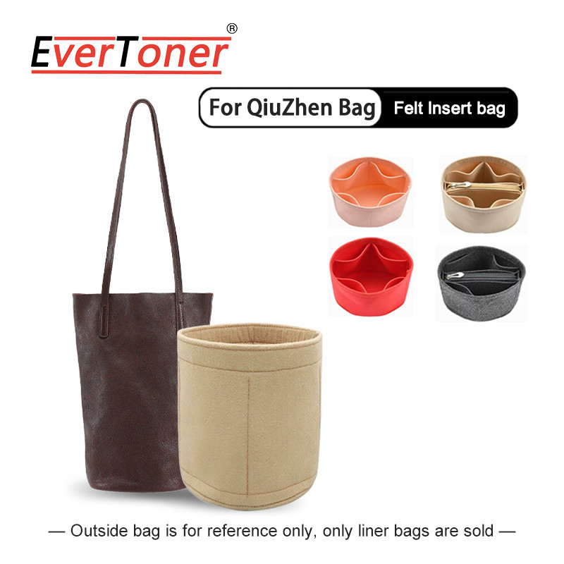 EverToner Felt Material Inserter Organizer เหมาะสําหรับ QiuZhen Small Bucket Bag Portable Bag Access