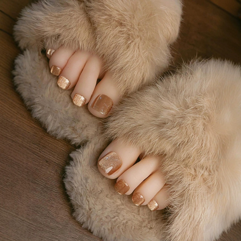 24 ชิ้น DIY Toe Nails ฟรีกาวสั้นสแควร์เล็บนํากลับมาใช้ใหม่เล็บเท้าฤดูร้อน Vibe