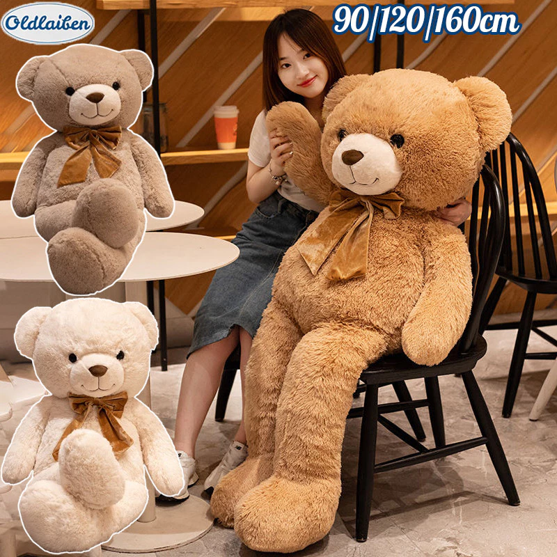 Oldlaiben ตุ๊กตาหมีตัวใหญ่ 90/120/160cm ขนนุ่ม น่ารักมาก ของขวัญให้แฟน วาเลนไทน์ ปัจฉิม หมีขนนุ่ม