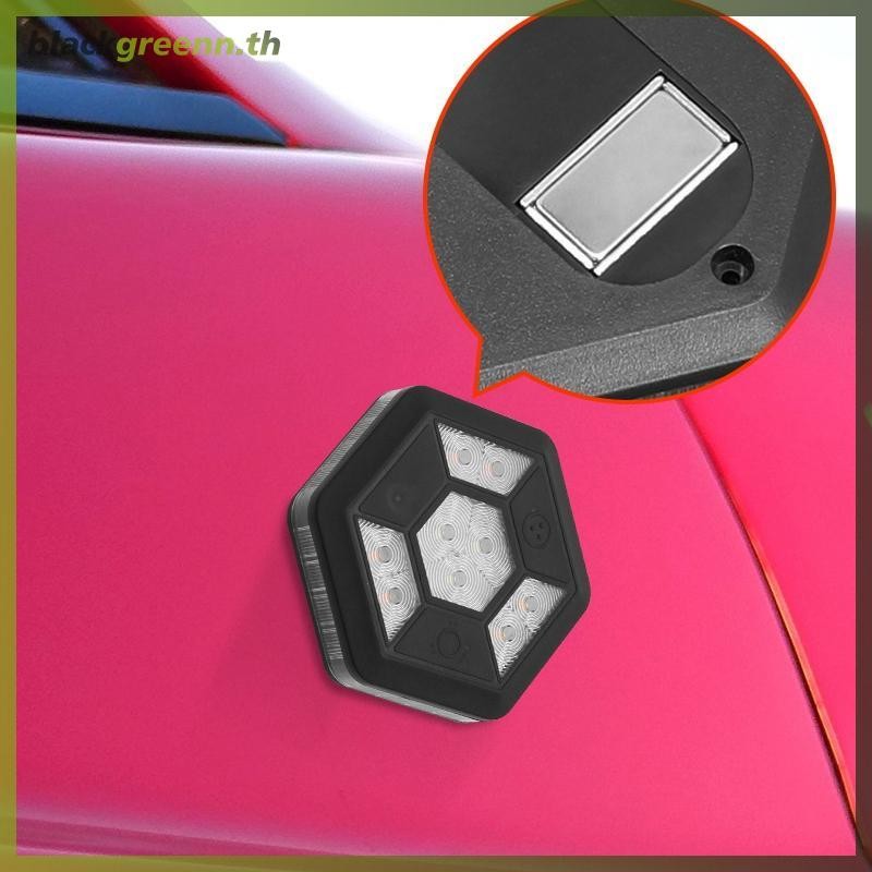 BREE รถหมุน LED ไฟเตือนแม่เหล็กกระพริบแบบชาร์จไฟได้สีเหลืองสีขาวการจราจรความปลอดภัยแฟลชอัตโนมัติสัญญาณความปลอดภัยเครื่องมือ