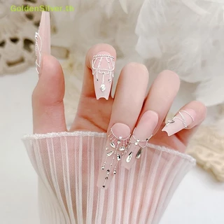 Goldensilver 0.4 มม.-3 มม.เงินสีขาวเล็บ Micro โลหะ Caviar ลูกปัดเล็บ 3D Rhinestone ตกแต่งเครื่องมือ TH