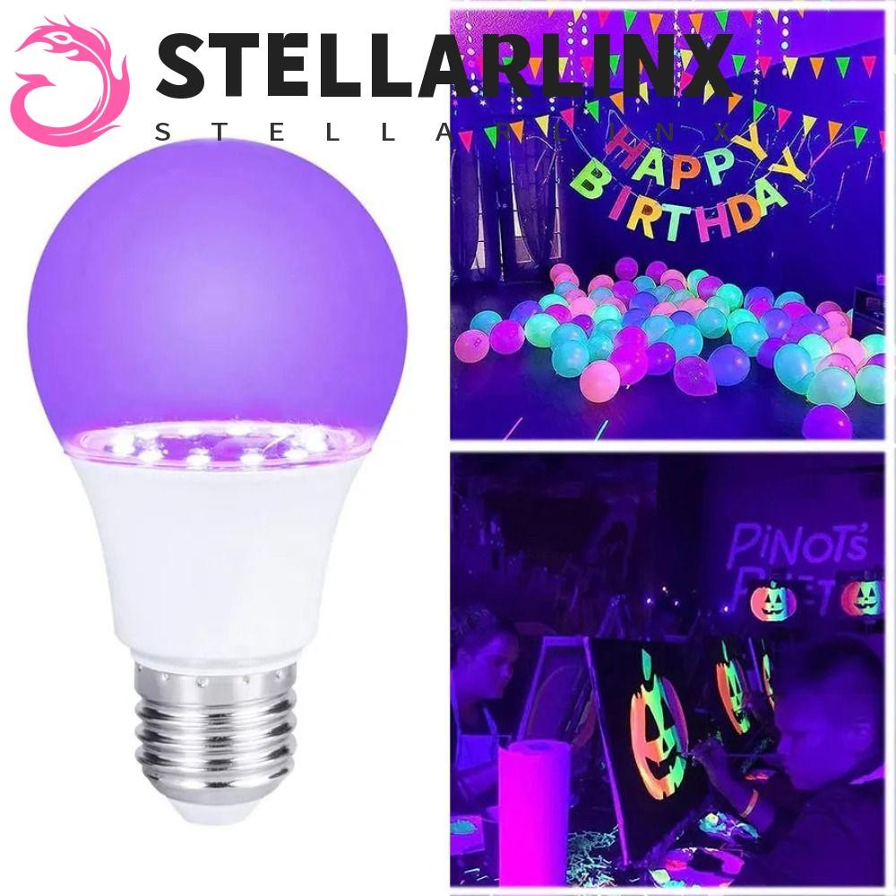 Stellarlinx UV หลอดไฟสีม่วง, Blacklight อัลตราไวโอเลตโคมไฟบรรยากาศหลอดไฟ UV, Floodlight 360 เรืองแสง 10W E27 สีม่วงหลอดไฟสีดํา Party Supplies