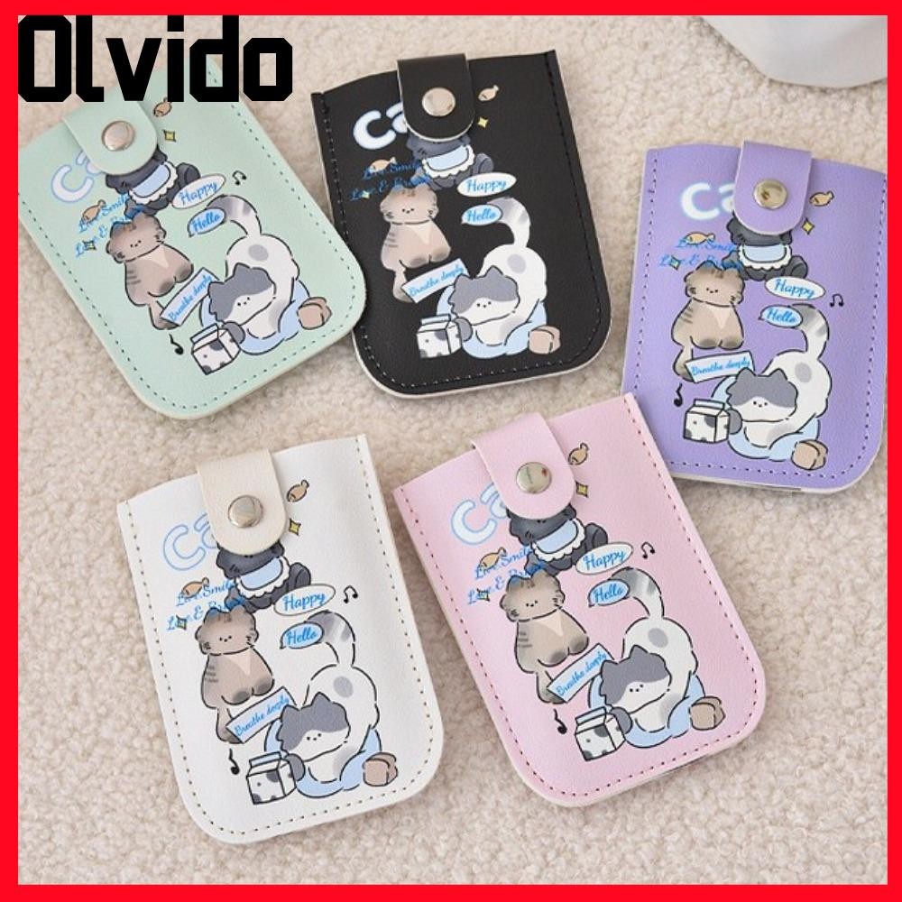 Olvido กระเป๋าสตางค์มินิการ์ด,ลามิเนตปกปิดประเภทดึงออกผู้ถือบัตร ID,บาง RFID ปิดกั้น 5 กระเป๋าการ์ดหนัง PU นามบัตรผู้ชาย