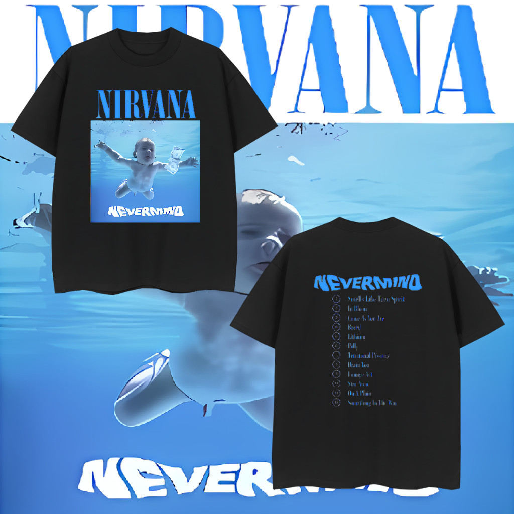[TOYOO] Nirvana วงดนตรี เสื้อวงลายเท่ๆ ขายถูก  ระบายอากาศได้💯(มีเก็บเงินปลายทาง)S-XXXLจ้า🎈เสื้อยืดคอกลม