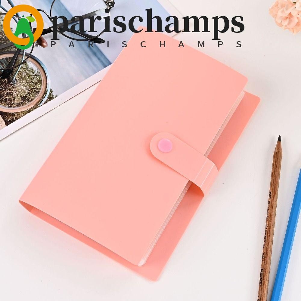 Parischamps อัลบั้มเก็บบิล 100, สมุดเก็บเงินกันฝุ่นความจุขนาดใหญ่, สมุดเก็บกระเป๋าใบด้านในสไตล์เกาหลีกันน้ํา 4 สีบิล