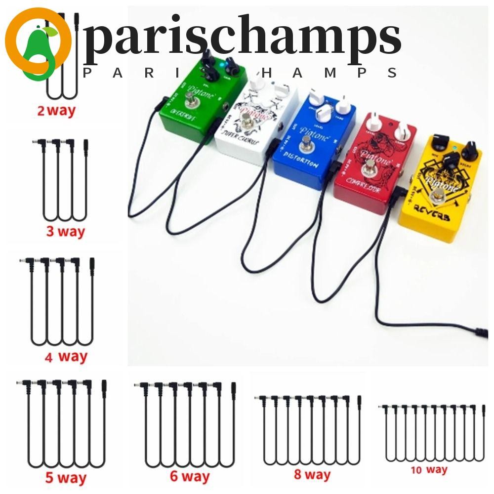 Parischamps สายโซ่เดซี่, 1 ถึง 2 3 5 6 8 10 วิธี 1 ถึง 8 กีต้าร์เหยียบสายไฟ, เอฟเฟคกีต้าร์อุปกรณ์เสริม พีวีซี ทองแดงสายไฟ กีต้าร์เหยียบโซ่กีตาร์อะไหล่เหยียบ