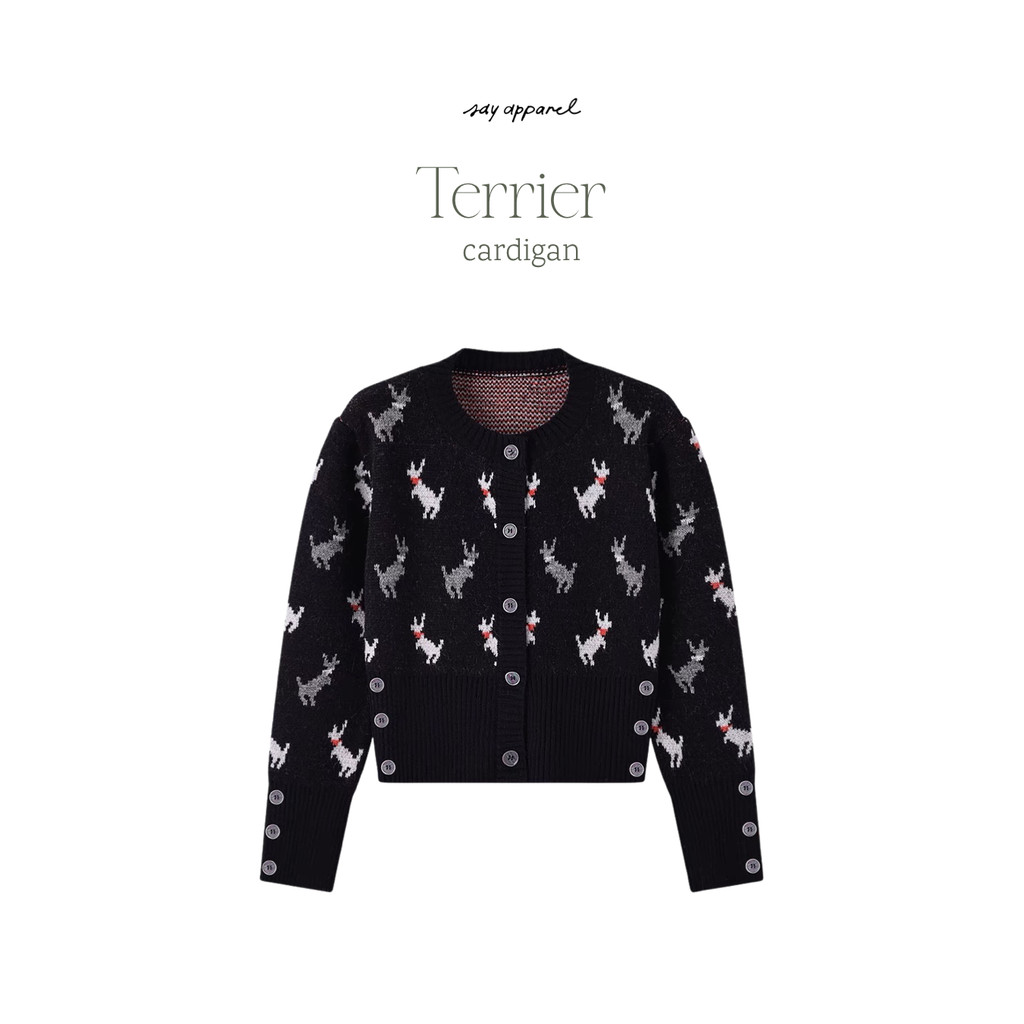 SAY APPAREL: Terrier soft cardigan