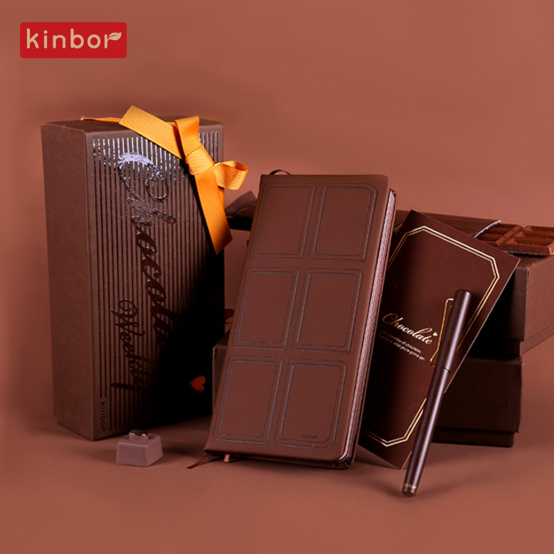 Kinbor Chocolate Weekly Planner ชุดสัปดาห์วาเลนไทน์ Weekly Planner Notebook Box Set Creative Diary C