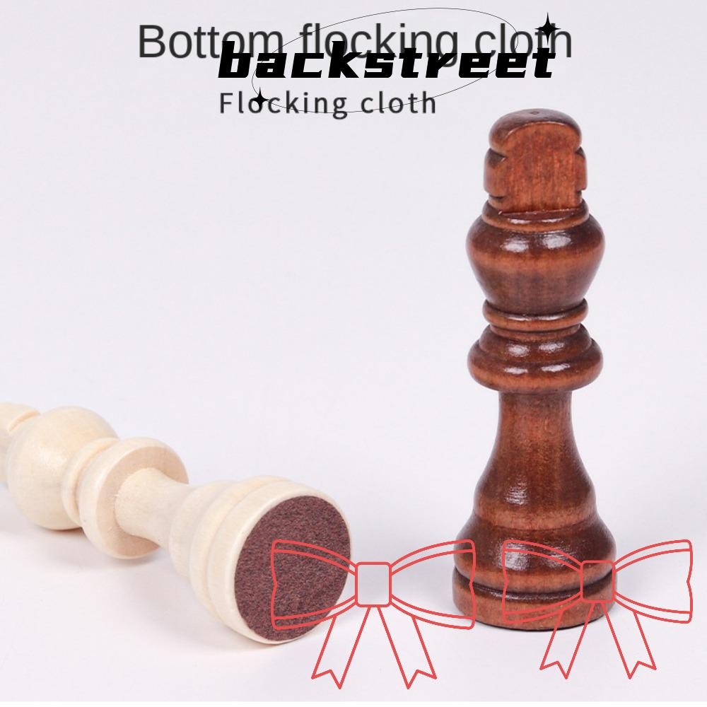 BACKSTAGEEET Wooden Chess, Wood 32 Piessmen, Chess Pieces Only No Board King Height Chess