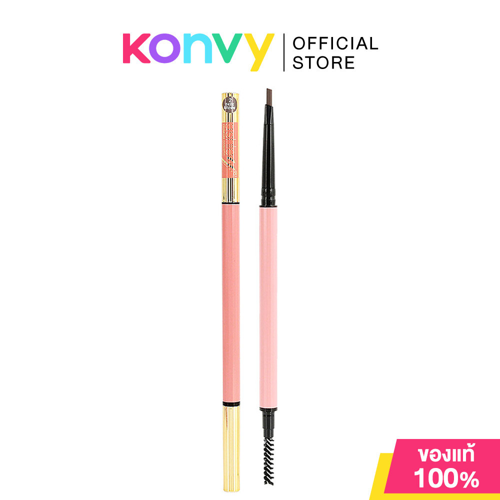 Ashley Super Thin Eyebrow Pencil 0.07g แอชลี่ย์ ดินสอเขียนคิ้ว 2in1. - รูปที่ 2