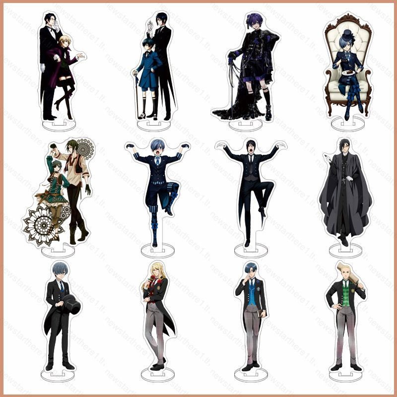 Jason Black Butler Ciel Phantomhive ภายใต้ผู้ดูแล Sebastian Michaelis Sign UP อะนิเมะรุ่นของเล่นขาตั้งแผ่นผู้ถือ