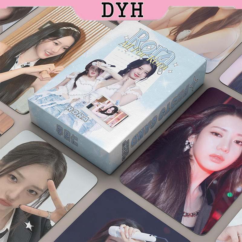 50 ชิ้น/กล่อง BABYMONSTER RORA เลเซอร์การ์ด Photocards Holographic LOMO การ์ด KPOP อัลบั้ม