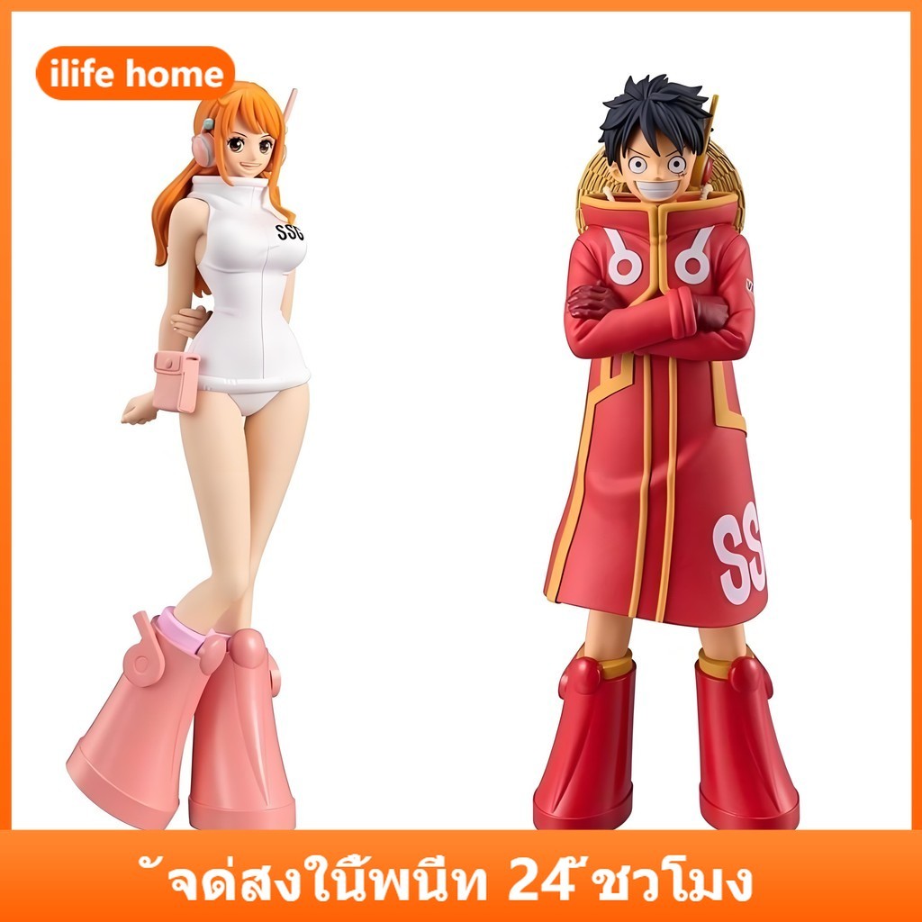 จัดส่งจากประเทศไทย 22ซม.luffy Nami One Piece Theatricalรุ่นLuffy Action Figureหน้ายิ้มรูปปั้นอะนิเมะOne Pieceรูปคอสเพลย์Action Figureตุ๊กตาของเล่นสําหรับของขวัญเด็กคอลเลกชันรถหรือ