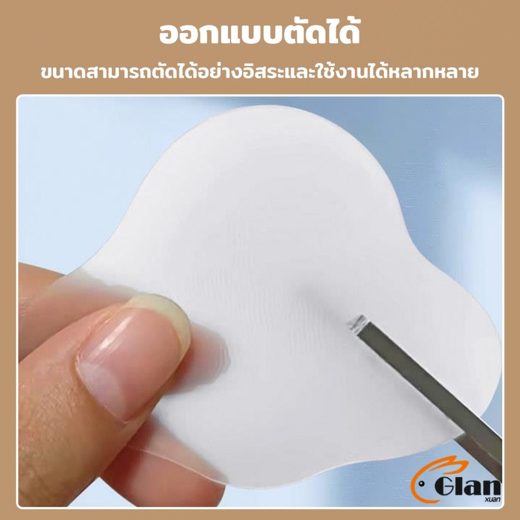 Glanxuan สติกเกอร์เจล 2Pcs/set แผ่นแปะกันน้ำ สําหรับติดเท้า กันกัด นุ่มสบาย ดูแลเท้า heel stickers
