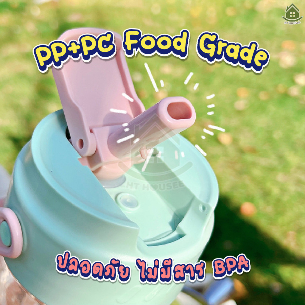 แก้วชงชามีกรอง. กระบอกน้ำกรองชา. กระบอกน้ำพกพา ขนาด800ml. สีพาสเทลสวย มีหูหิ้ว พลาสติกหนาอย่างดี ดีไซน์พกพาสะดวก ราคา ถูกที่สุด ดีลบีเคเค แกลเลอรีภาพที่ 4