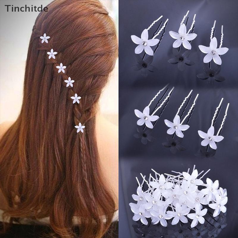 [Tinchitde] Pearl Hair Pins เพิร์ลคริสตัล Bobby คลิปผมงานแต่งงานอุปกรณ์เสริมผม U Pearl รูปผม Pins สําหรับเจ้าสาวเพื่อนเจ้าสาวผู้หญิง [ที่ต้องการ]