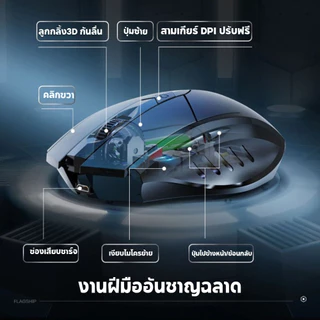 เมาส์ไร้สายชาร์จ 2.4G INPHIC PM-6 Office Mute สำหรับ PC แล็ปท็อป แท็บเล็ต และโทรศัพท์มือถือ