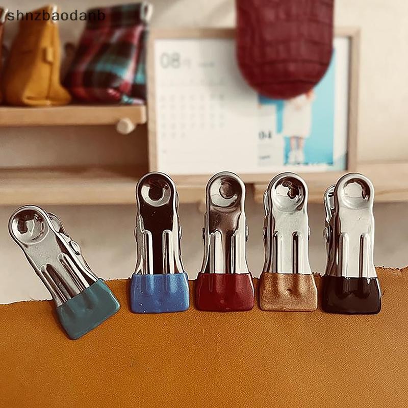 [SHNZFF] 5 ชิ้น DIY หนังหัตถกรรมโลหะ Assistant Suture Clamp Handwork Fixing เครื่องมือหนัง YBUI