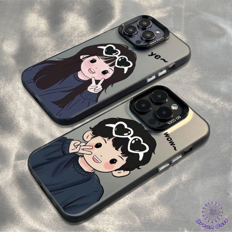 คู่รักการ์ตูนน่ารักเด็กผู้หญิงลายนิ่ม เคส OPPO A57 A16 A78 A74 A18 A38 A76 A55 A17 A77s A54 A15 A58 A12 A77 A53 A17K