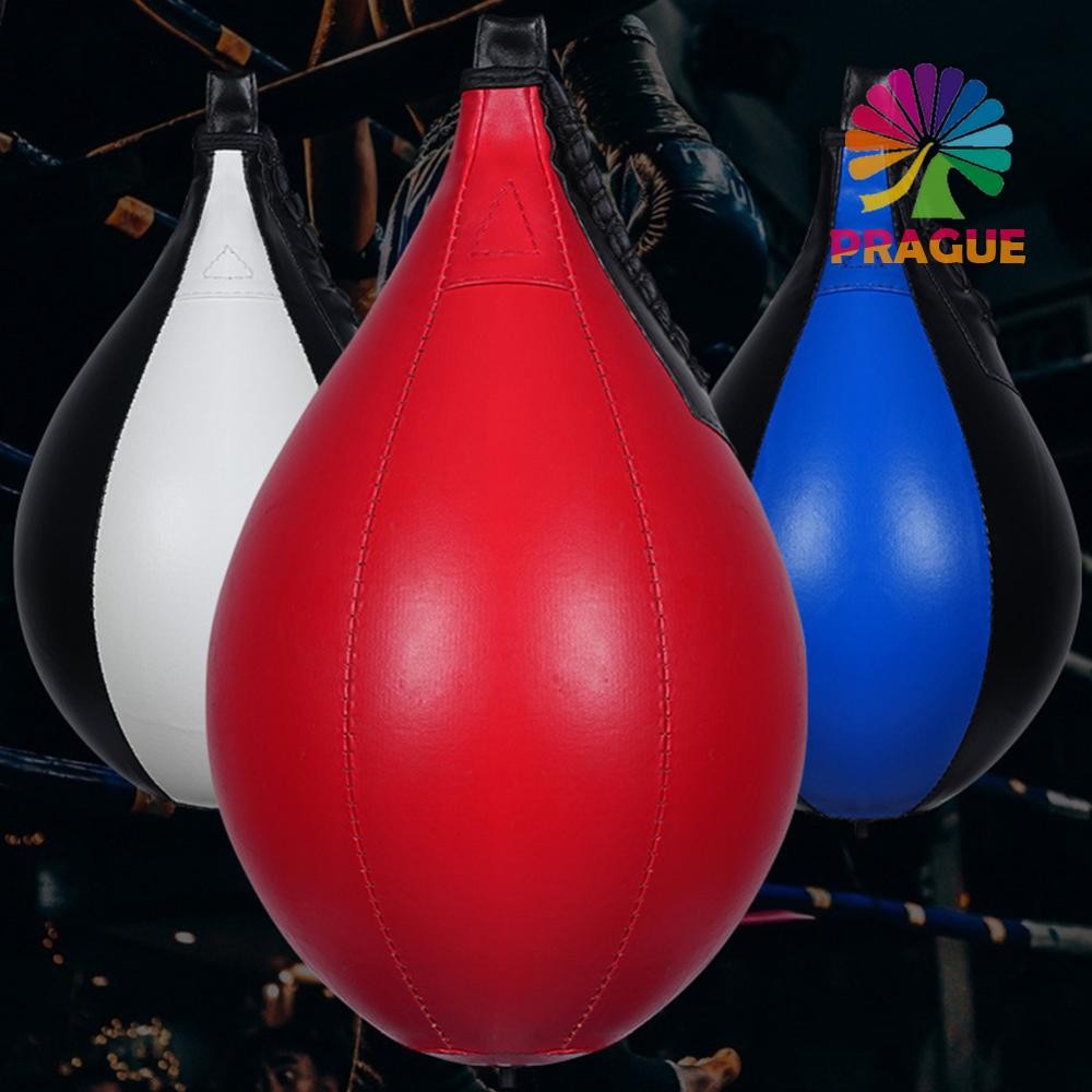 Boxing Speed Ball แขวน Punching Bag หนัง PU ความเครียดบรรเทาอุปกรณ์ชกมวย [prague.th]