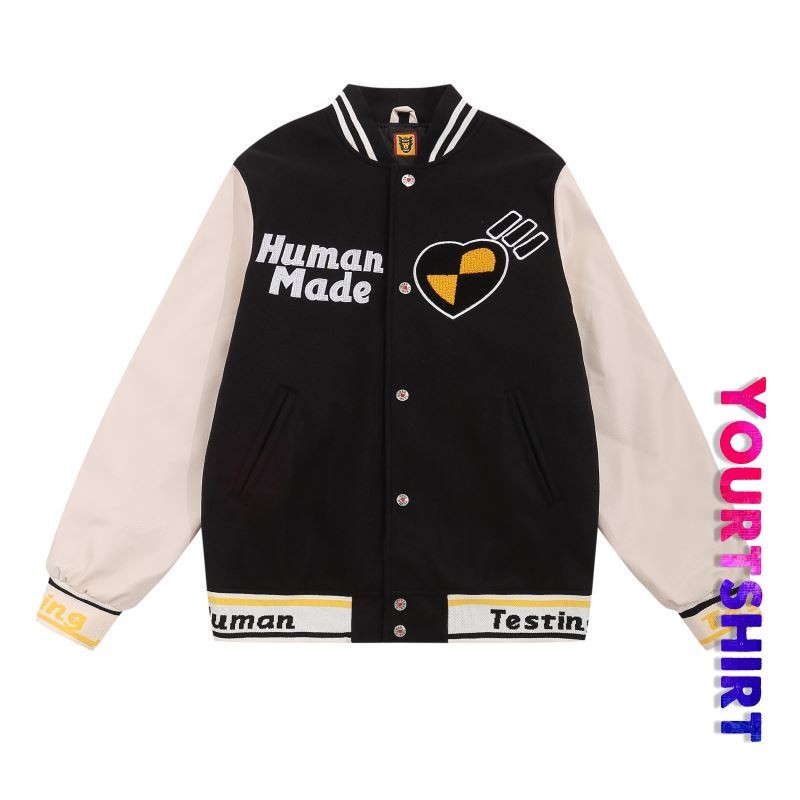 #J58 ฤดูหนาวปุ่มขนาดบวกมหาวิทยาลัยวินเทจทูโทนจดหมายเย็บปักถักร้อยประกบหนังสัญลักษณ์โลโก้ผ้าขนหนูเย็บปักถักร้อยแฟชั่นขนาดใหญ่ผ้าลูกฟูกแจ็คเก็ตส