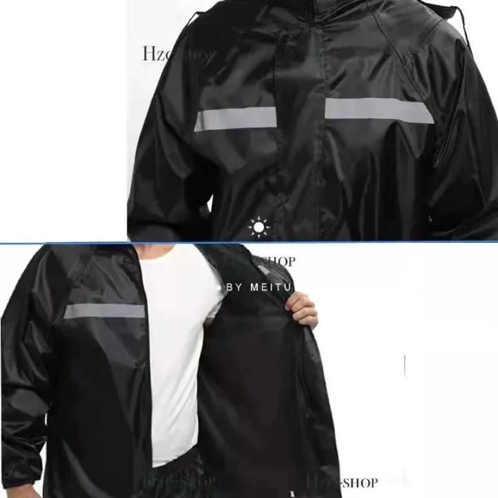 ชุดเสื้อและกางเกงกันฝน แถบสะท้อนแสง รุ่นหมวกติดเสื้อ thumbnail 8
