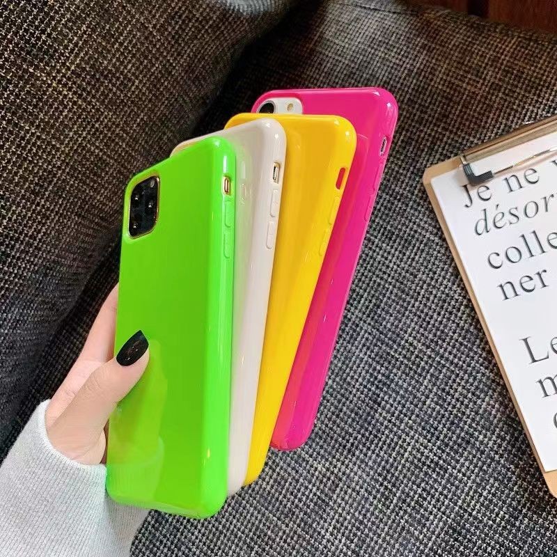 เคสเยลลี่ เคสไอโฟน11 13 12 14 15 Pro max 13 Pro Maxเคสเกาหลี สีสัน for iPhone 14 pro max XR เคสบาง