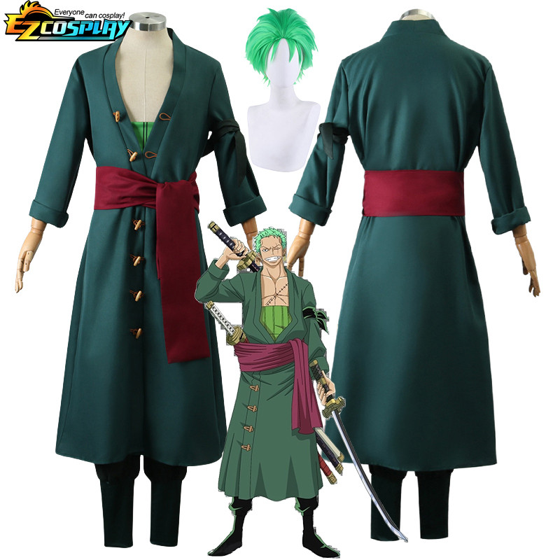 Zst Roronoa Zoro 2nd คอสเพลย์เครื่องแต่งกายชุดกิโมโน Robe เสื้อคลุม Cape ชุดสําหรับชายฮาโลวีนเครื่องแต่งกาย