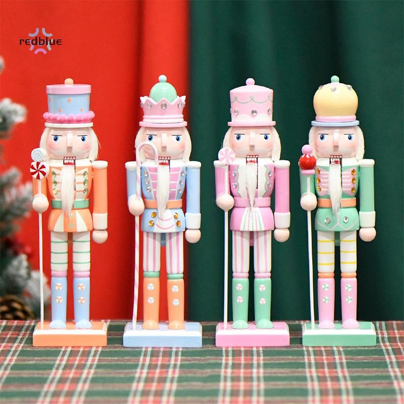 ใหม่ 25 ซม.Candy Series Nutcracker เครื่องประดับทหารรูปปั้น Handcraft ตุ๊กตาของเล่นโฮมออฟฟิศตกแต่งรูปปั้นคริสต์มาสของขวัญร้อน