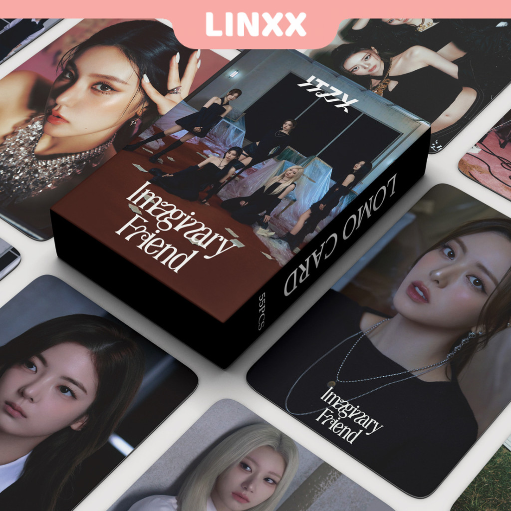 Linxx 55 ชิ้น ITZY อัลบั้มเพื่อนจินตภาพ Lomo Card Kpop Photocards โปสการ์ด Series