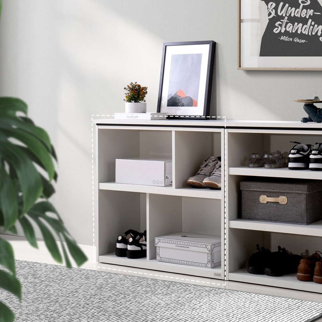 SB Design Square ตู้เตี้ยโล่งขนาด 80 ซม.รุ่น Keith สีขาว (80x40x75 ซม.) แบรนด์ SB FURNITURE