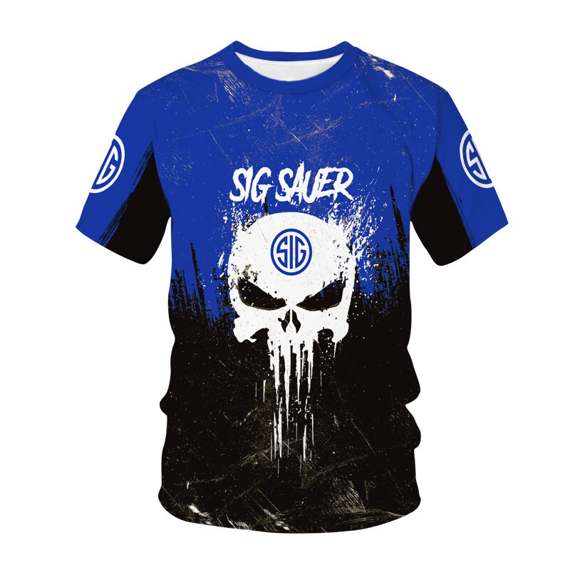 2023ใหม่ SIG Sauer T เสื้อ SIG Sauer เสื้อยืดพิมพ์ตลก TEE เสื้อแขนสั้นบุรุษ streetwear