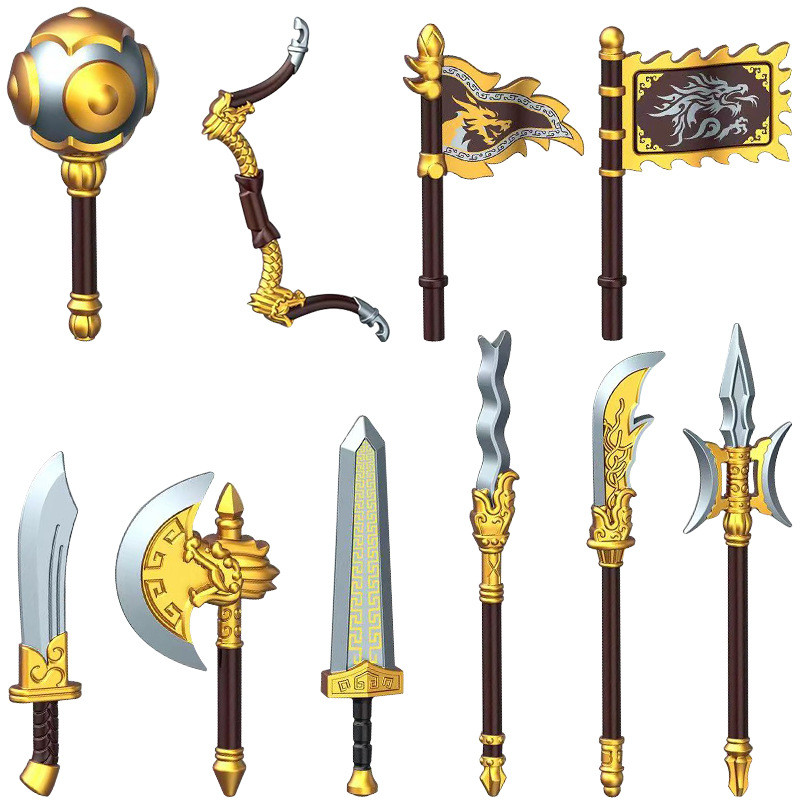 อายุยุคกลางสามก๊กทั่วไป Guan Yu Zhang Fei อุปกรณ์เสริมรุ่น Ice Cooler ของเล่น (Excluding Minifigures)