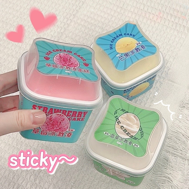 Squishy ไอศกรีม กล่องเค้ก มือเหนียว พันธบัตรช้า การบีบอัด vent ของเล่นหยิก Squishy ของเล่น