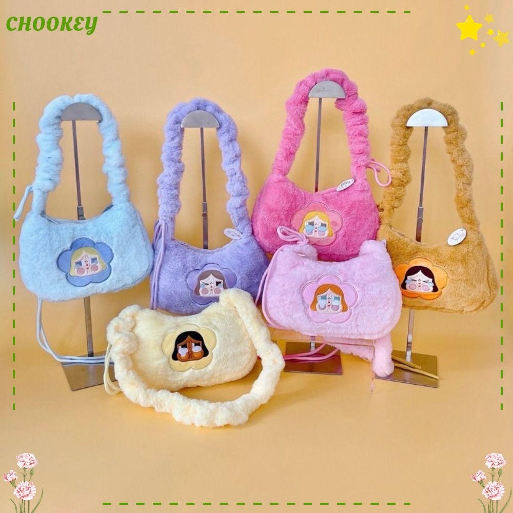 Chookey Underarm Bag, Plush POPMART Shoulder Bag, Hot Sale Reusable The Powerpuff Girls Casual Totes Bag Lady