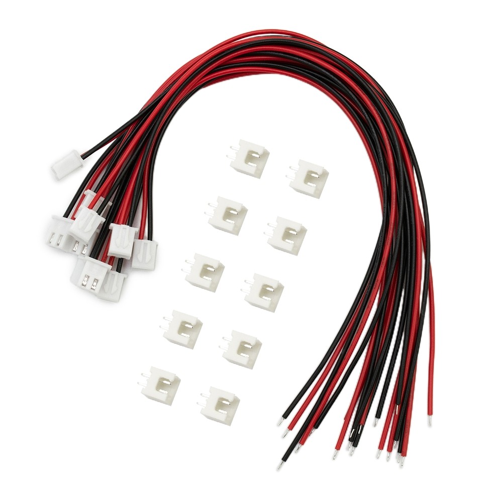 [LSAR] 10 ชุด 2 ขา Mini Micro JST XH2.54 มม. 24AWG ปลั๊กขั้วต่อพร้อมสายไฟ 200 มม. เครื่องมือ