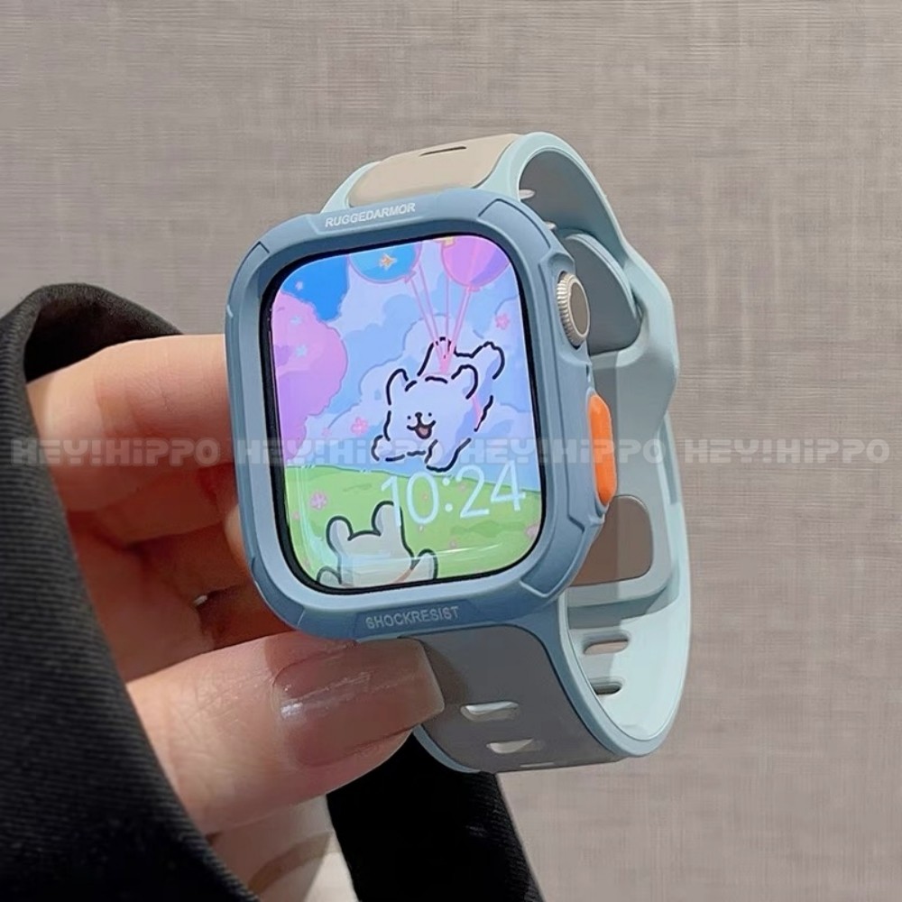 สาย dual tone ใหม่เหมาะสําหรับ smartwatch series 49/46/45/44/42/41/40/38 มม. Norman series เหมาะสําหรับ iwatch 10/9/8/7/5/4/SE/3/2