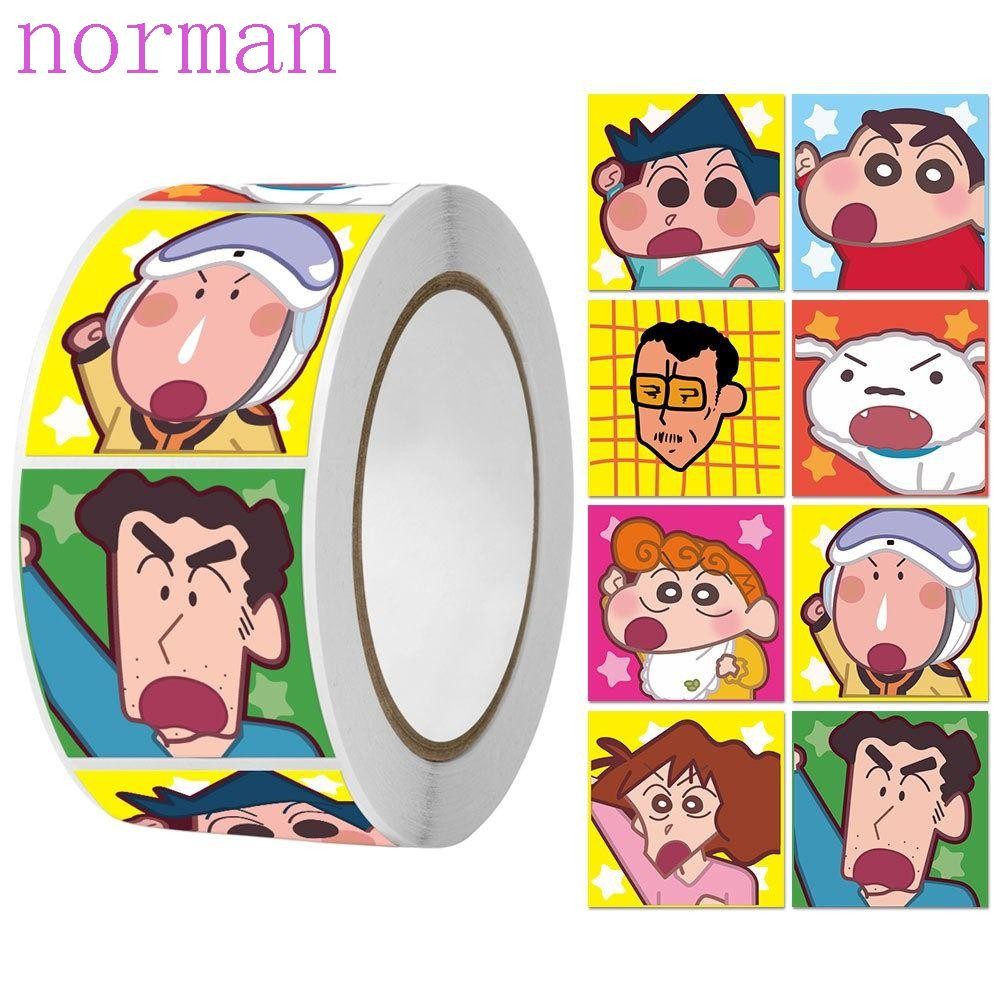 Norman สติ๊กเกอร์เครยอนชินจัง, ของขวัญตกแต่งสติ๊กเกอร์เครยอนชินจังกันน้ํา, ป้ายเหนียวการ์ตูนกาวงานฝีมือ DIY สติ๊กเกอร์ม้วนซีลอัลบั้ม