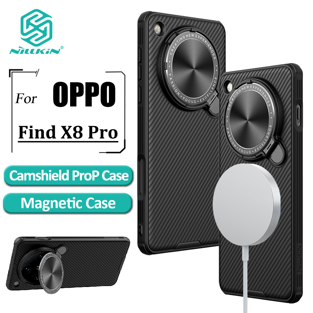 Nillkin CamShield ProP เคสโทรศัพท์แม่เหล็กสําหรับOPPOค้นหาX8 Proกรณีกล้องFlip Bracket Hard PC + TPUกันกระแทกปกหลัง