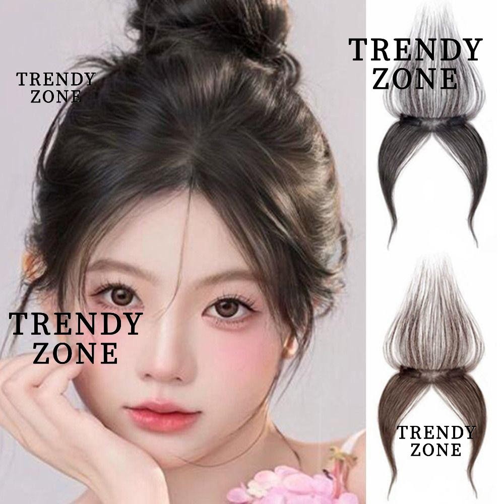 เทรนด์yzone ผมม้าปลอม, ผมม้าอากาศส่วนกลางธรรมชาติ, แฟชั่นที่มองไม่เห็น Ultralight Hair Bangs Extensi