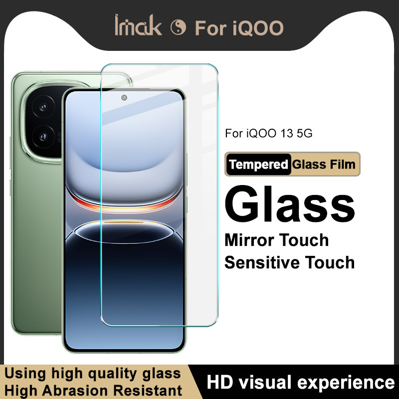 Imak สําหรับ Vivo IQOO 13 5G กระจกนิรภัยป้องกันการระเบิด IQOO13 5G ฟิล์มกันรอยหน้าจอบางเฉียบ