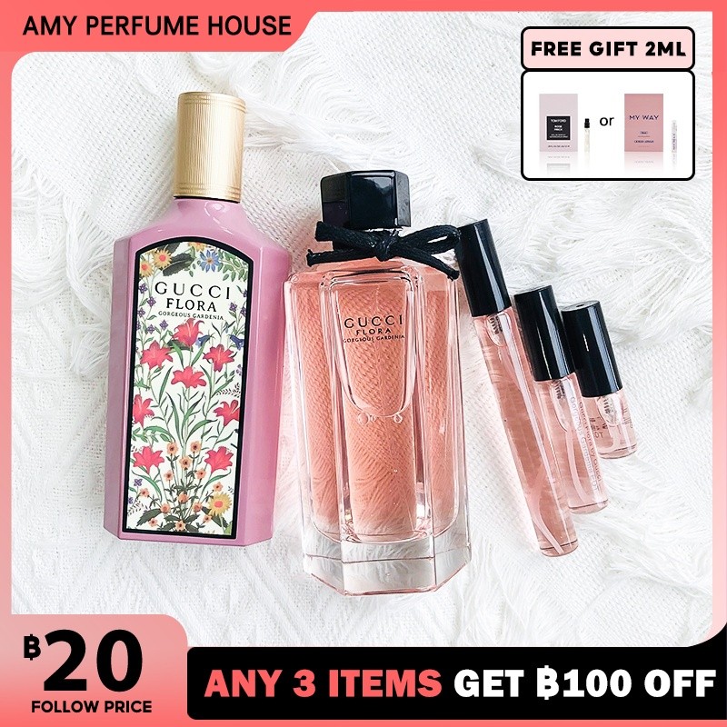 ของแท้ 100% Gucci Flora Gorgeous Gardenia & Gucci Gorgeous Gardenia 2ml/5ml/10ml น้ําหอมผู้หญิง