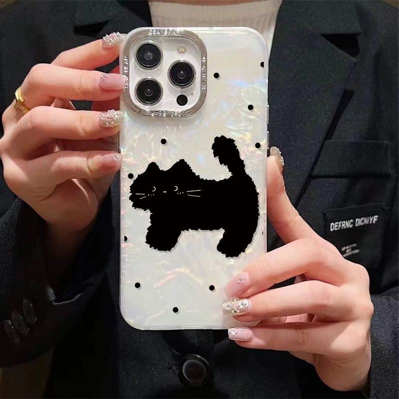 POPPA เคสโทรศัพท์ เคสขนนก แบบนิ่ม สำหรับรุ่น 15 14 13 13PRO 13PROMAX 12 Pro Max 11 8plus 7plus 7 XR X XS Max SE 11Pro