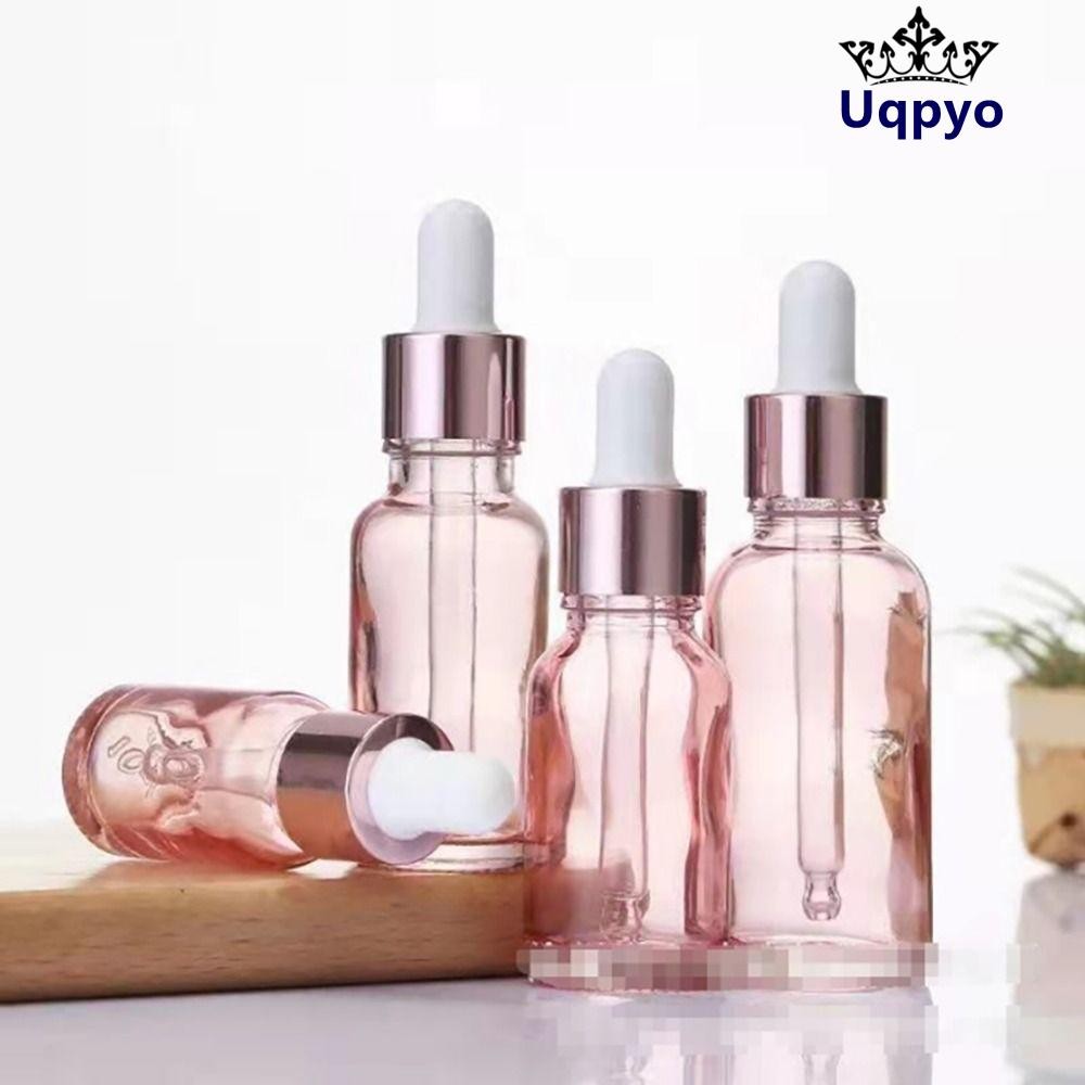 Uqpyo 1 ชิ้นขวดหยด, 5ml 10ml 15ml 20ml 30ml 50ml 100ml เครื่องจ่ายน้ําหอม, ทนทานรีฟิลแก้วเปล่าเซรั่มขวดน้ํามันเครื่องสําอางน้ํามันหอมระเหย