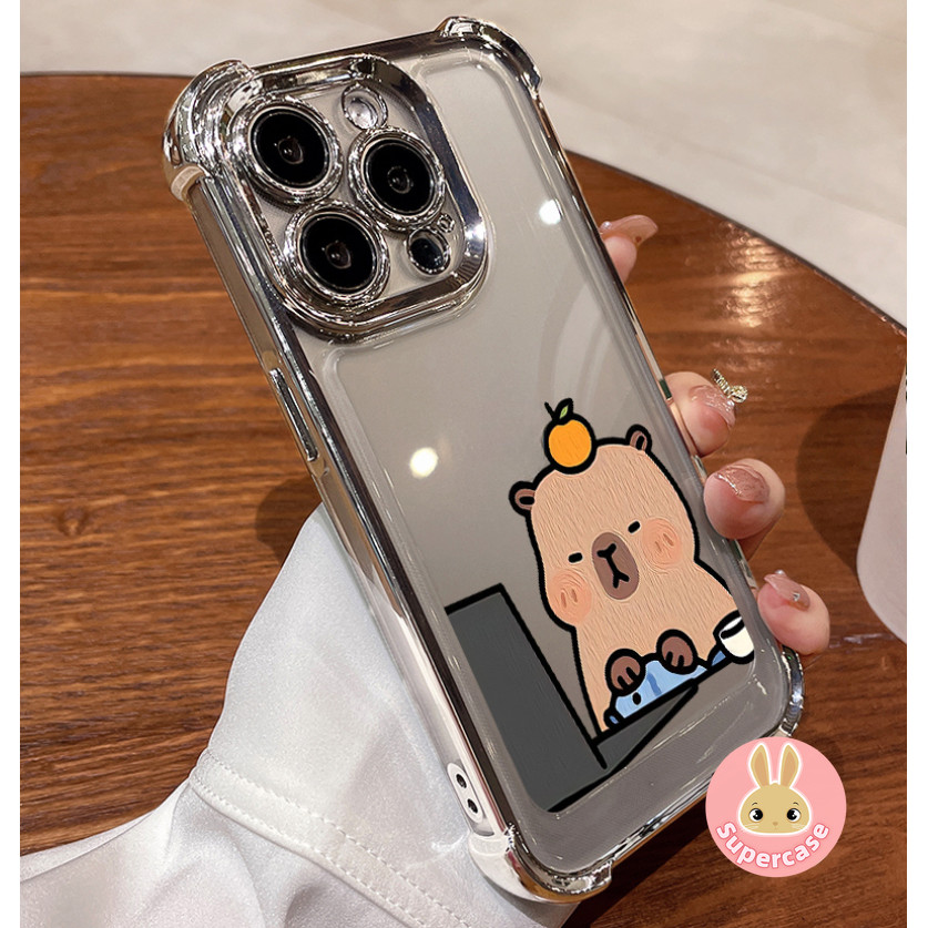 แฟชั่นน่ารัก Capybara ทํางานเคสโทรศัพท์สําหรับ Vivo V40 Lite X200 Pro Mini Y300 Y200 Pro Y100i Y20 Y20i Y20S Y38 5G Y18 4G V29E การ์ตูนสัตว์กันกระแทกกลับกรณี - รูปที่ 4