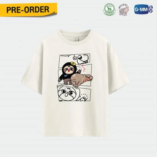😆เสื้อยืด MOO DENG X SAMRUAY OFFICIAL T-SHIRT S-5XL