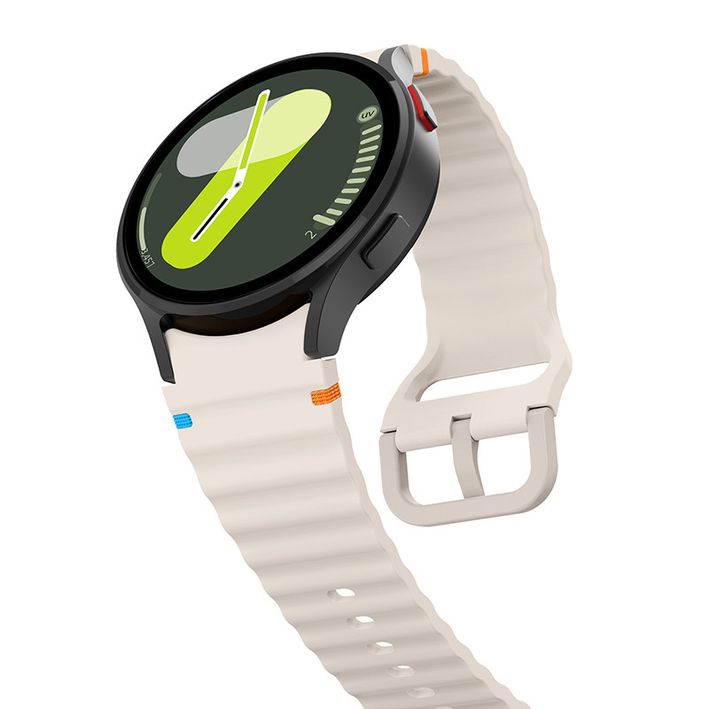 สายรัดซิลิโคนอ่อนนุ่มสําหรับ Samsung Galaxy Watch 7 6 5 4 FE 40 มม.44 มม.Watch6 Watch4 คลาสสิก Watch5 pro